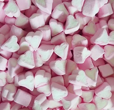 MINI HEART MALLOWS Pick & Mix Marshmallow Sweets Love Valentines Wedding Party • £2.99