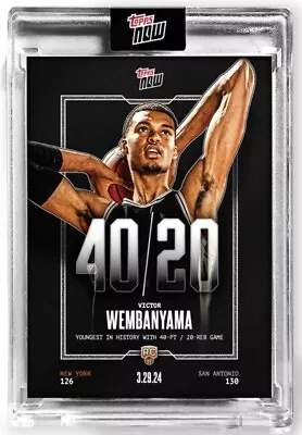 Victor Wembanyama RC- 2023-24 TOPPS NOW Basketball Card VW-5🔥PRESALE- 40/20 GM • $14.99