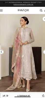 Branded Pakistani Baroque Pret Suit Embroided Decent Brand New Medium Dress • £90