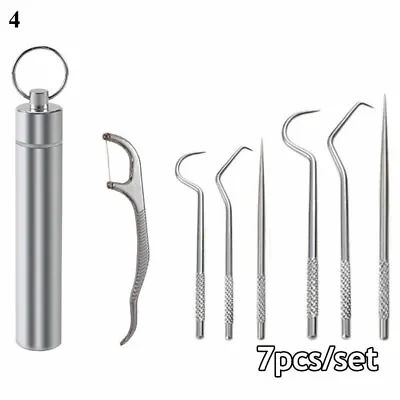 Stainless Steel Toothpick Portable Metal Toothpick Reusable Waterproof Holder • $4.19