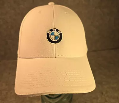 BMW Logo Lifestyle Hat White Adjustable Strapback Embroidered Motorsports Cars • $14.99