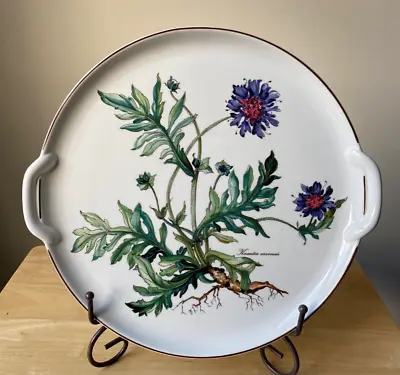 VILLEROY & BOCH BOTANICA 12.5  Handled Cake Plate - Knautia Arvensis - VGUC • $30