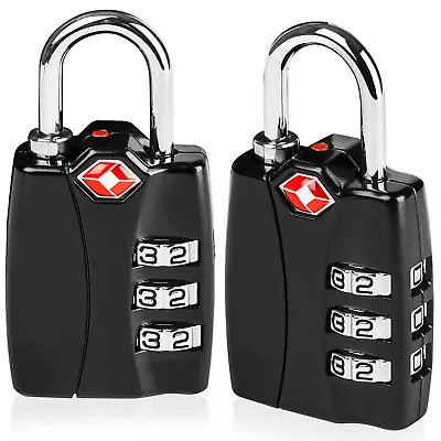 $15.19 • Buy Alloy 3 Dial Safe Number Code Padlock Combination Travel Suitcase Luggage Lock 