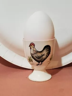 Vtg Egg Cup Rooster/Chicken Hand Painted W/ Pink Interior 2 1/4  Made Japan EUC • $7.99