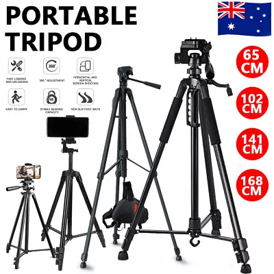 Professional Camera Tripod Stand Mount Remote + Phone Holder For IPhone AU STOCK • $15.59