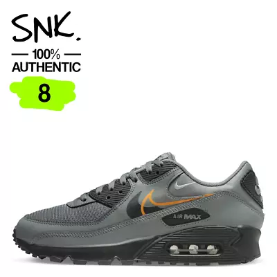 NIKE AIR MAX 90 Mens Sneakers FN7810-001 Smoke Grey Black US Size 8 / UK Size 7 • $119.95