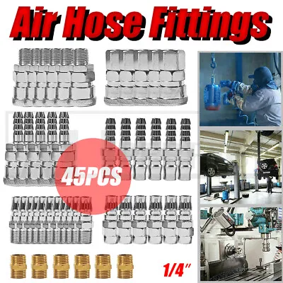 45x Air Hose Fittings Nitto Type Male Female Barb Coupler Compressor Kit Tools • $22.92