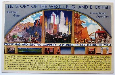 Pacific Gas & Electric Co 1939 San Francisco World's Fair Souvenir Postcard • $4.99