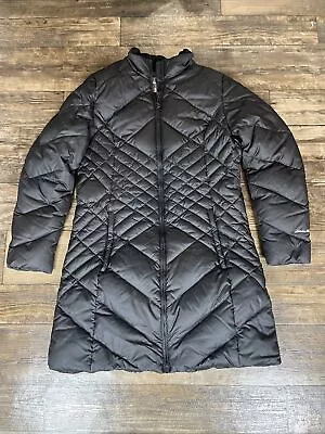 Eddie Bauer Puffer Parka Jacket Womens XLT Down Coat Black Winter Insulated  • $44.99