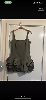Zara Khaki Playsuit / Pleated Dress • £80
