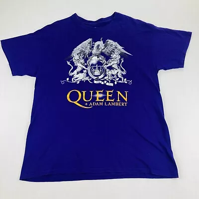 Queen & Adam Lambert Rhapsody Tour 2020 T-Shirt Womens Size Large Purple • $39.95