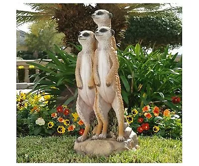 DB32136 - The Meerkat Gang Statue - Garden Yard - New! • $169.99