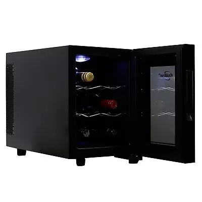 Deluxe 6Bottle Wine Cooler Thermoelectric Refrigerator With Temperature Controls • $96.74