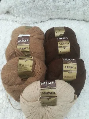 Jaeger 100 % Alpaca Knitting Yarn 7 X 50g • £30