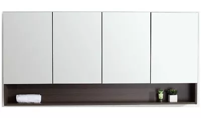 Bathroom Mirror 1500mm Glass MEDICINE CABINET  #V15Ash Grey • $475