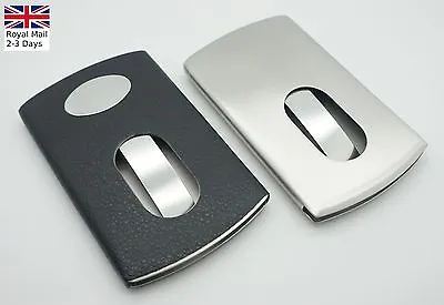 £5.49 • Buy Smart Thumb Slide Stainless Steel Portable Name Business Credit Card Holder Case