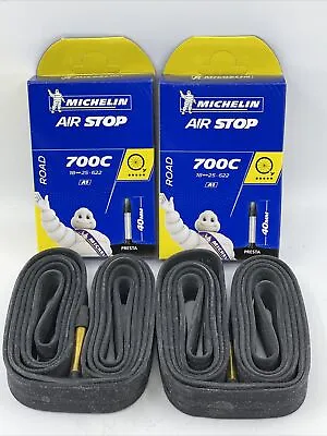 2 NEW Michelin AirStop Road Tube 700x18-25mm 40mm Presta Valve FREE SHIPPING! • $12.99