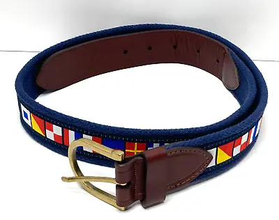 Tide ST Leather Canvas Belt Nautical Code Flags • $24