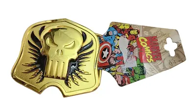 The Punisher Removable Snap Belt Buckle Skull & Flames Head Logo MARVEL Comics • $19