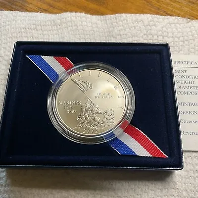 2005-P Uncirculated Marine Corps Silver Dollar Coin U.S. Mint * Very Nice* • $49