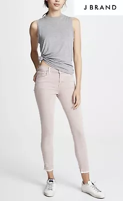 J Brand 835 Crop Skinny Mid-Rise Photo Ready In Muted Pink Size 25 NWT $228 • $59.99