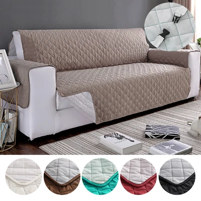 Quilted Sofa Cover Water Resistant Nonslip Couch Slipcover Furniture Protector • $16.89