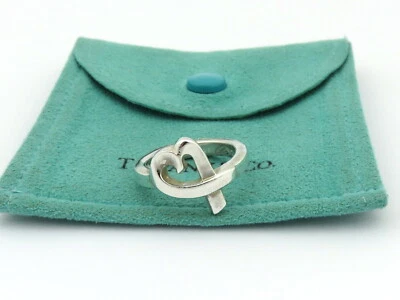£85.07 • Buy TIFFANY & CO Sterling Silver Loving Heart Ring Size 5.25