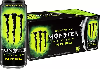 Monster Energy Nitro Super Dry Maximum Strength Energy Drink 16 Fl Oz Pack • $35.99