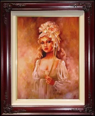 Marty Bell  ~ Brown Eyes 18x24 A/P Oil  6/50~ On Canvas Thomas Kinkade Inspired • $795