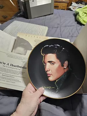 Elvis Presley Delphi Plate YOU'RE A HEARTBREAKER #6 PORTRAITS OF THE KING • $5.99