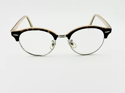 Ray Ban RB4246V 5239 Brown Silver Clubmaster Eyeglasses Frame 49-19 140 SR • $23.90