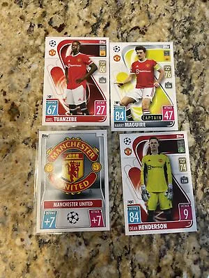 2021 Match Attax Lot (4) Manchester United Badge Harry Maguire Dean Henderson NM • $0.99