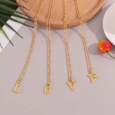 1 PC A-Z Letter Necklace Gold Stainless Steel Pendant For Men And Wo JxMDAUJ K1 • $1.41