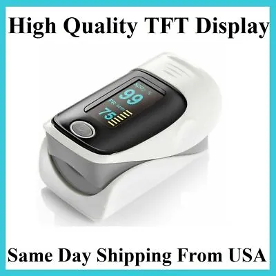 Finger Pulse Oximeter Heart Rate Blood Oxygen Saturation Monitor SpO2 PR Measure • $8.98