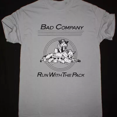 Vtg BAD COMPANY RUN WITH THE PACK Cotton Sport Grey Full Size Unisex Shirt MM645 • $21.84