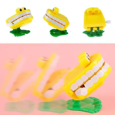 1X Plastic Wind-up Walking Babbling Chattering Teeth With Eyes Toys Gifts Y69C • £2.77