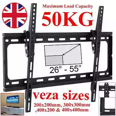 Tv Wall Bracket Mount Tilt Lcd Led Plasma 26 30 32 40 42 50 55 Inch For Lg Sony • £7.89