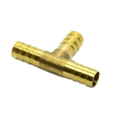 $11.79 • Buy 5 PC - 5/16 HOSE BARB TEE Brass Pipe 3 WAY T Fitting Thread Gas Fuel Water Air