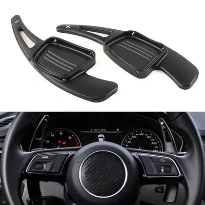 Black Steering Wheel Paddle Shifter FOR Audi A3 A4L A5 A6L S3 S4 Q2 Q5L Q7 TTS • $38.14