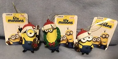 Kurt Adler Christmas Ornaments- Despicable Me Minions Set Of 3 • $20.40