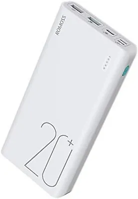 $59.39 • Buy 20000mAh Power Bank, ROMOSS Sense 6 Plus USB C Portable Charger With PD 18W QC 3
