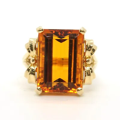 $799.99 • Buy Ladies 14k Yellow Gold Fancy Madeira Citrine Bow Tie Cocktail Gemstone Ring 