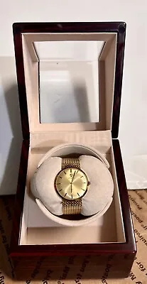 DESTA 18K SOLID GOLD Watch With SOLID 14K Mesh Band “RARE” Circa 1960 MENS WATCH • $2100