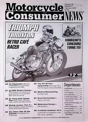 2005 February Motorcycle Consumer News - Vintage Magazine - Triumph Thruxton • £5.60