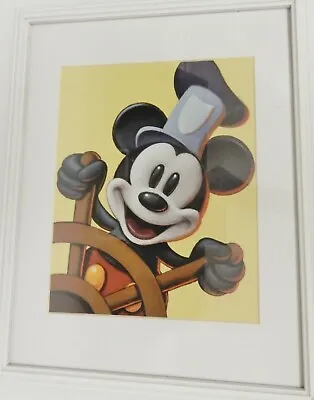 Mickey Mouse Captain Sailor Nautical Walt Disney Art Print Matted Framed  • $88