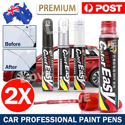 2x Car Color Fix Pen Auto Paint Repair Brush Touch Up Pen Clear Scratch Remover • $9.95