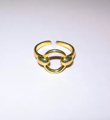 **adjustable** Yellow Gold On Sterling Silver Ring Size M N O P Q Usa 6 7 8  Qvc • £9.99