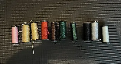 Kreinik Needlepoint Thread Lot 10 Spools Various Colors And Weights • $6.99