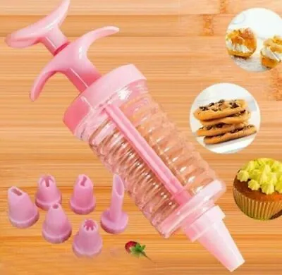 £5.99 • Buy 8pc Syringe Nozzle Set Decorate Baking Cake Pastry Cookies Dough Biscuit Kitchen