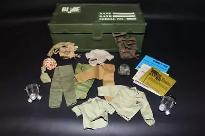 Vintage Gi Joe Man Of Action Army Soldiers Foot Locker & Clothes • $69.47